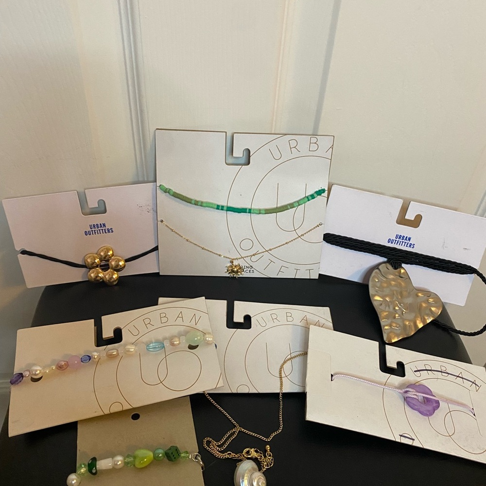 Urban Outfitters Seven Necklaces and One Bracelet Collection -